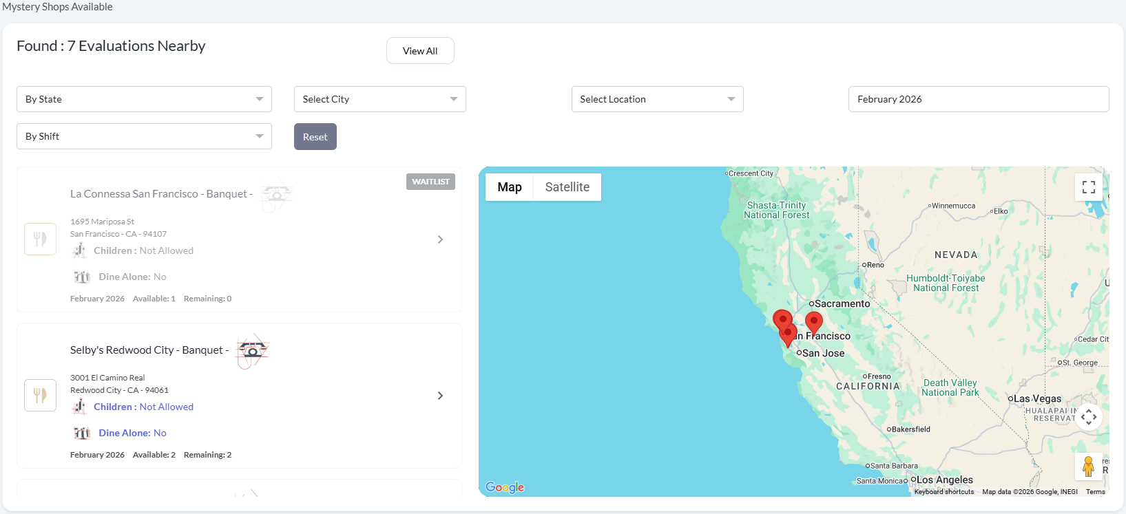 Shoppers Map Interface
